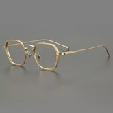 Keanu Retro Titanium Eyeglasses Frame Geometric Frames Southood Gold